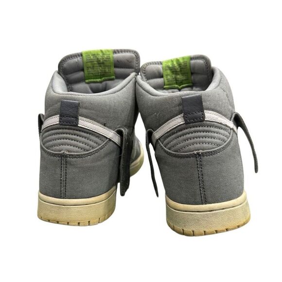 2012 Nike Dunk High Sneaker Wolf Grey/White-Cool Grey - Size 9 (317982-045) - Picture 8 of 9